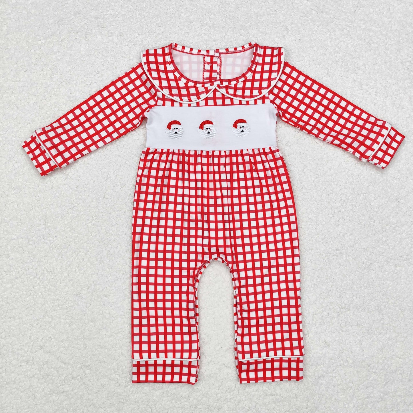 best sister christmas embroidery santa claus red plaid matching clothes