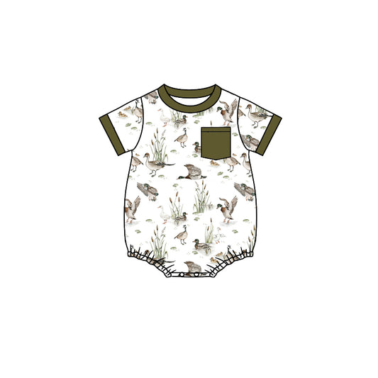 toddle baby girls mallard duck pocket romper