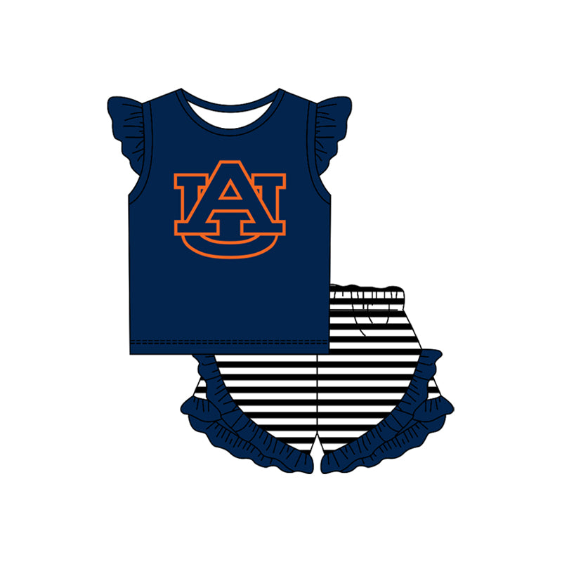 Custom uk team top matching shorts girl summer outfit