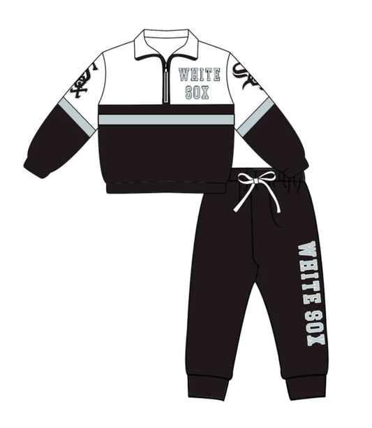 Kids long sleeve team pullover top matching pants outfit wholesal factory price