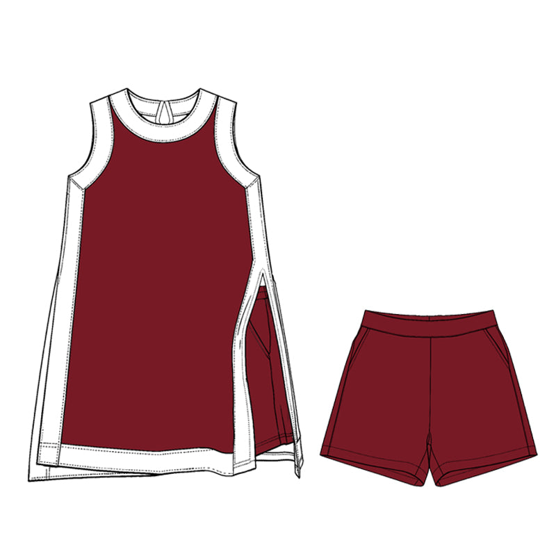 baby girls sleeveless dress matching shorts yoga clothing set