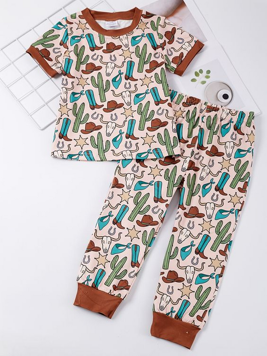 western cowboy boots clothing set