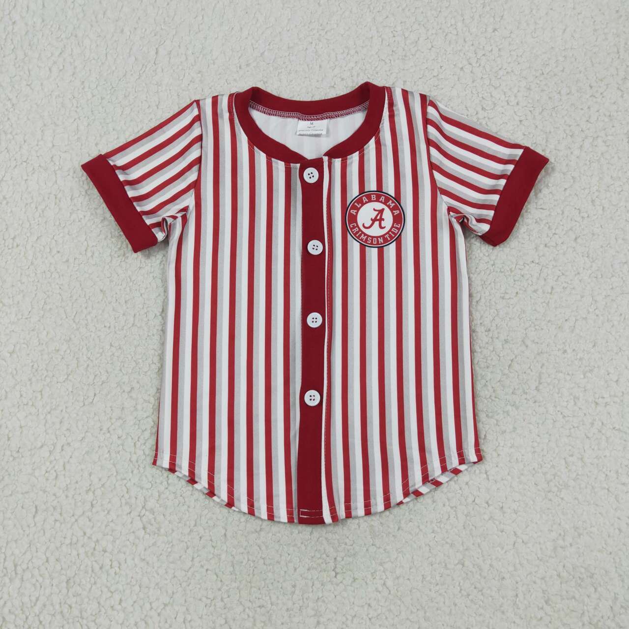 Alabama print boy short sleeve top