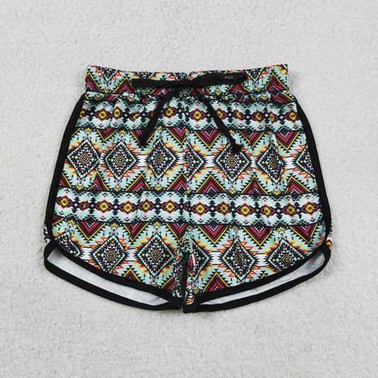 Adult  women western aztec summer shorts