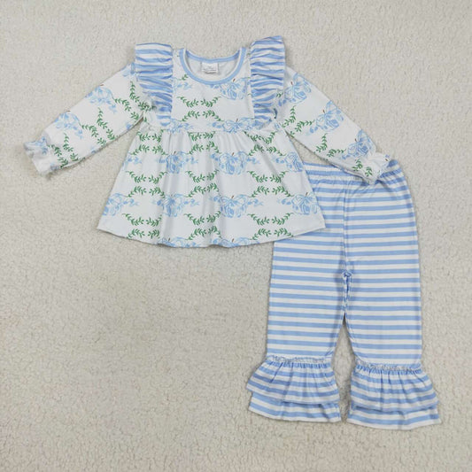 baby girl blue pumpkin tunic top matching pants butique fall winter clothes