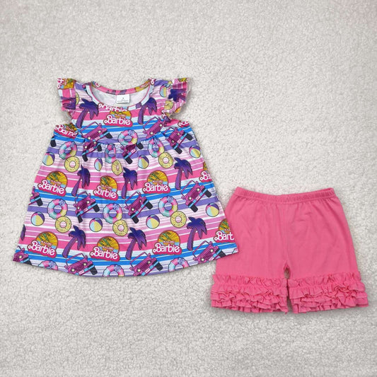 Pink doll girls summer outfit