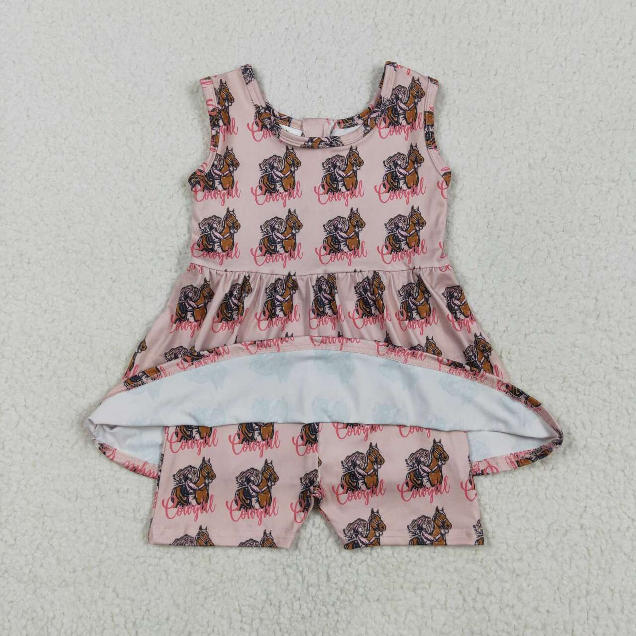 Cowgirl western horse romper