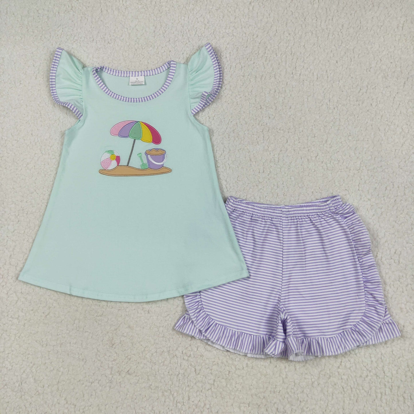 Embrodiery Beach wear girl summer outfit
