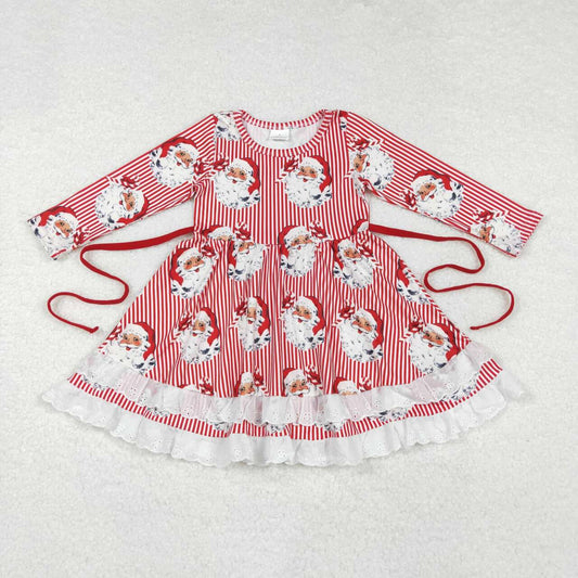 Christmas Santa Claus Red Srtipes Winter Dress