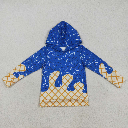 USA SHOP Baby boy long sleeve blue hoodie top