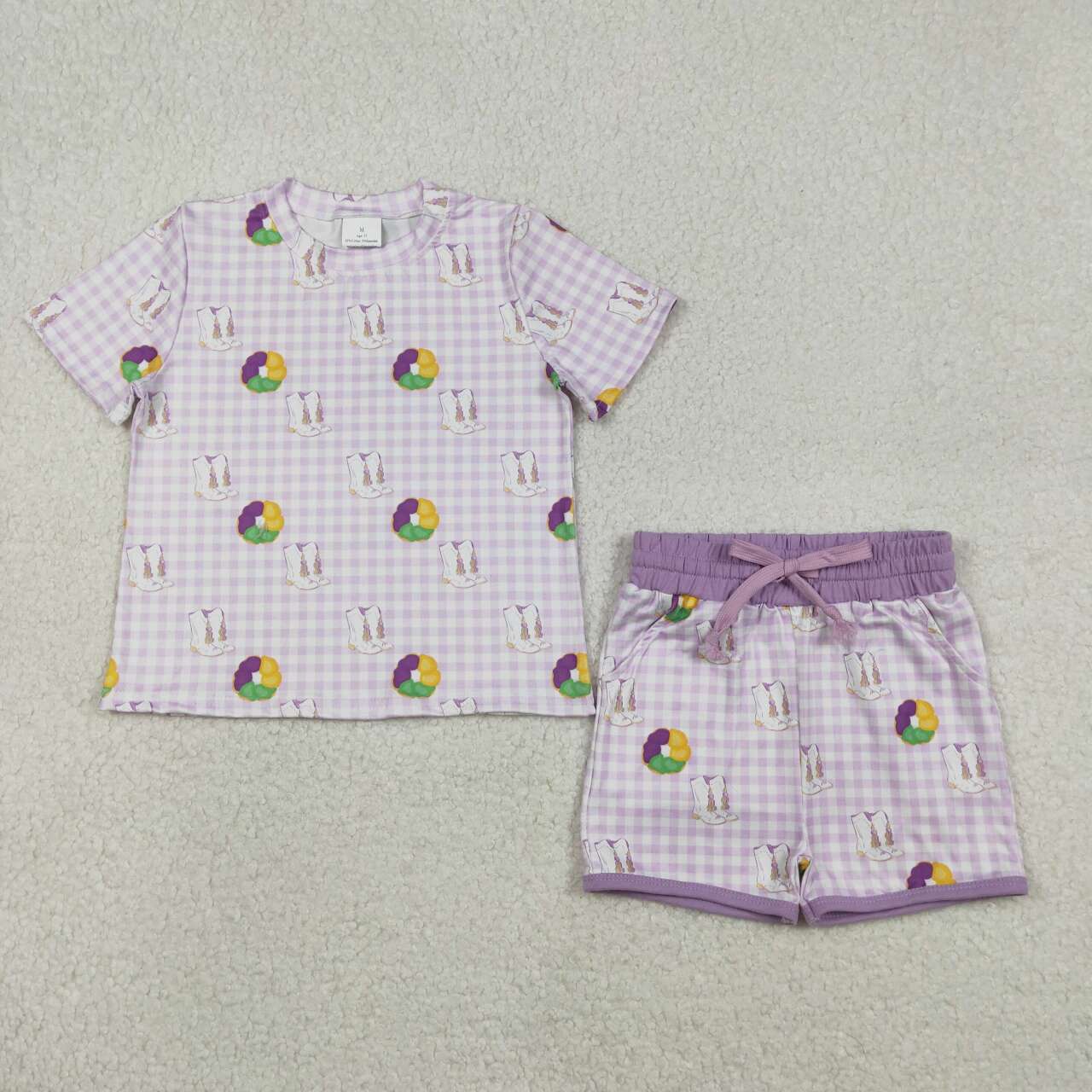 Kids girls Mardi Gras summer outfit