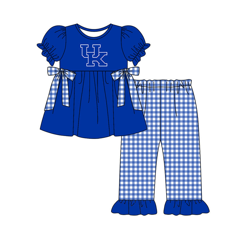baby girl short sleeve top matching pants custom design team outfit