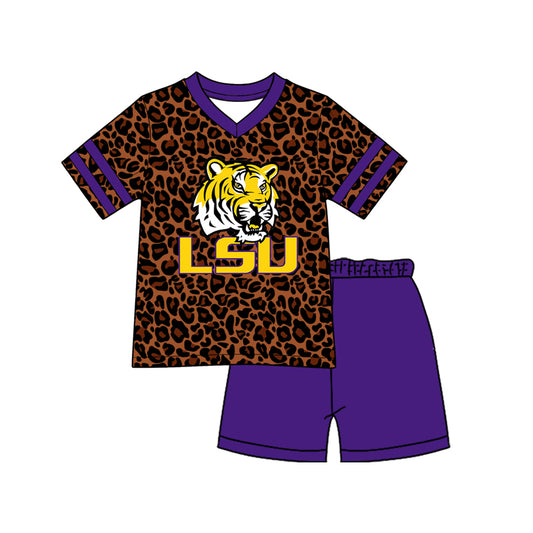 Custom LSU tiger team top matching shorts boy summer outfit for you
