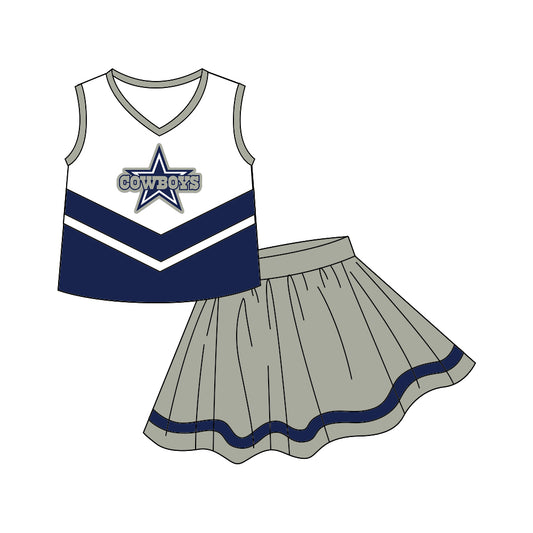 baby girls cheer skirt outfit ,moq 5sets