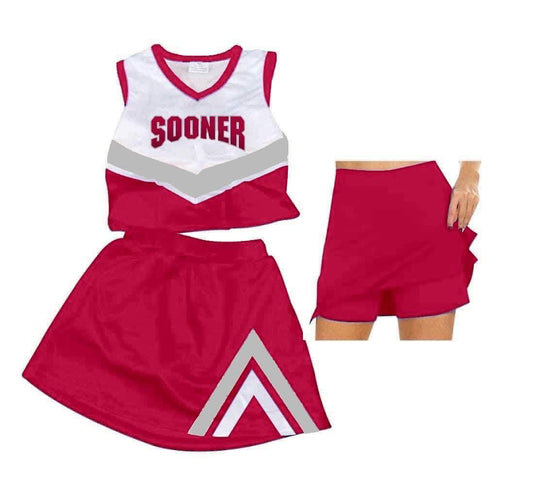 baby girls cheer skirt outfit, moq 5