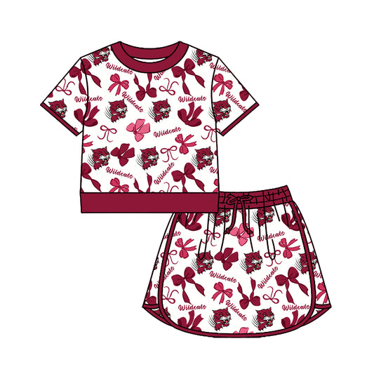 Custom team pullover top matching skorts girl summer outfit