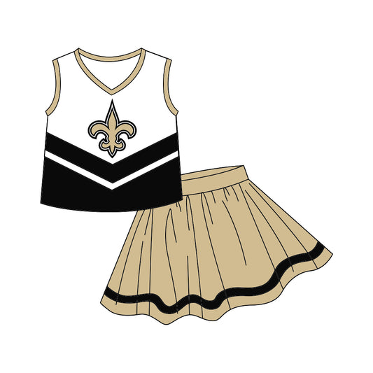 baby girls cheer skirt outfit ,moq 5sets