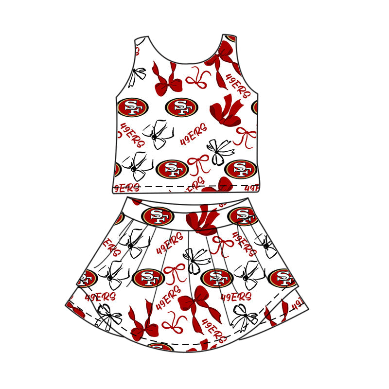 Toddle girls wholesale custom magic design skirt set