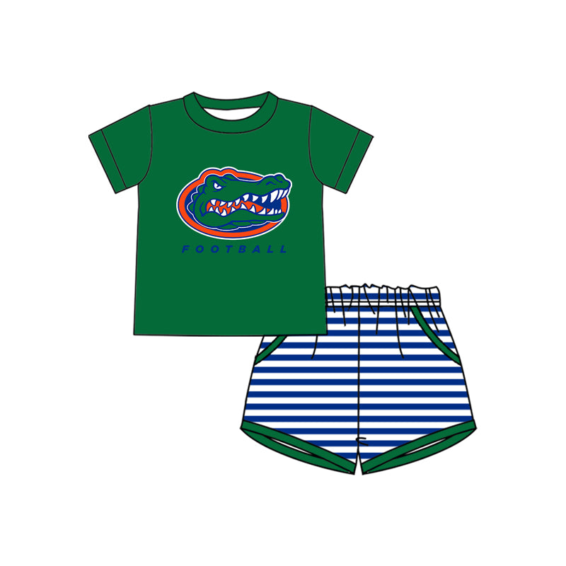 Custom  Gators team top matching shorts boy summer outfit