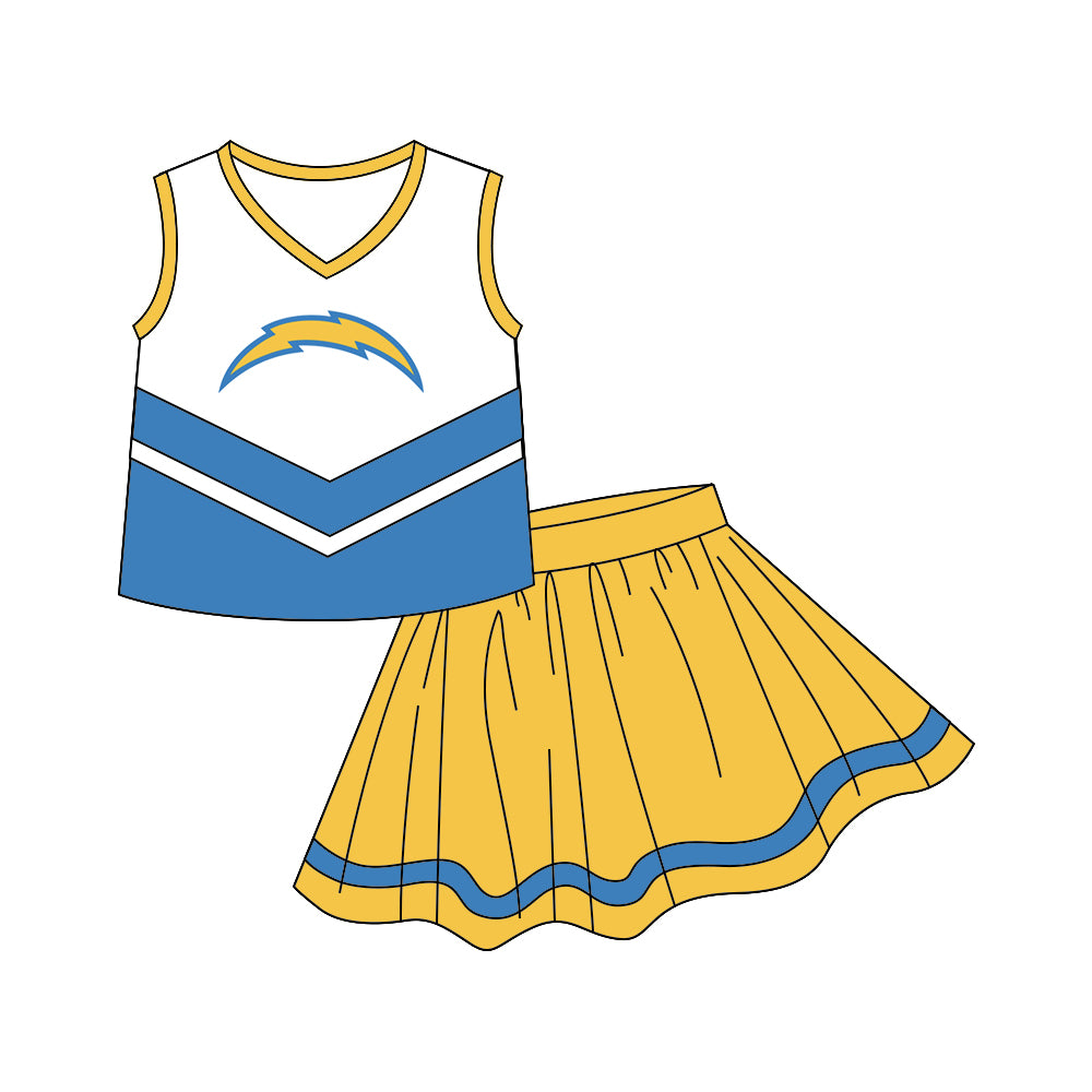 baby girls cheer skirt outfit ,moq 5sets