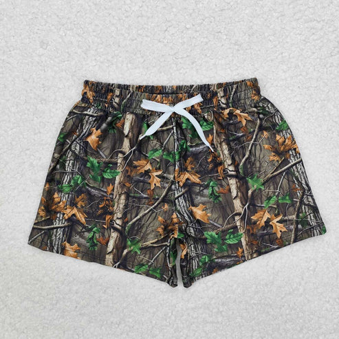 adult kids green camo swimwear boy swim trunks