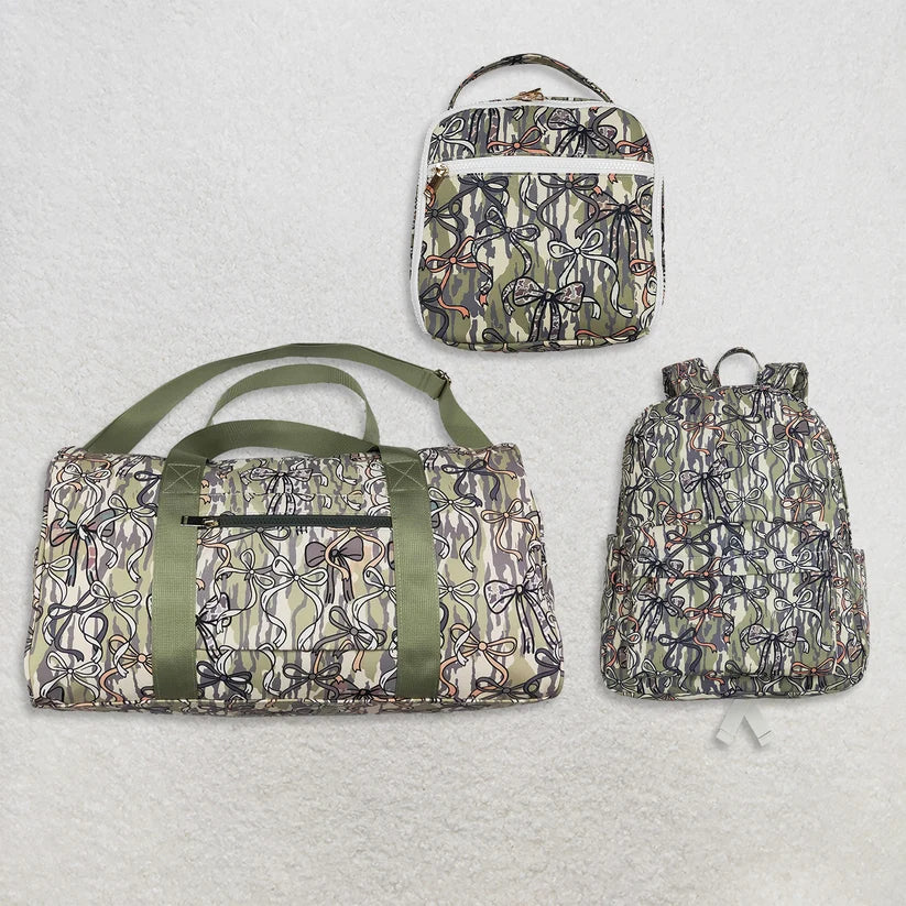 Camo bow design lunch box bag
