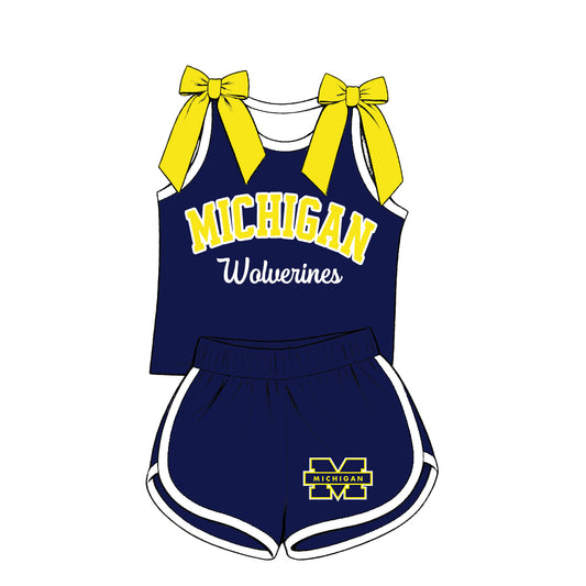 Custom team top matching shorts girl summer outfit wholesale factory price
