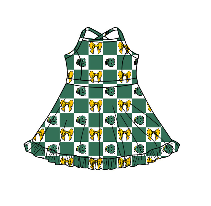 Toddle girls wholesale custom team design yoga dress