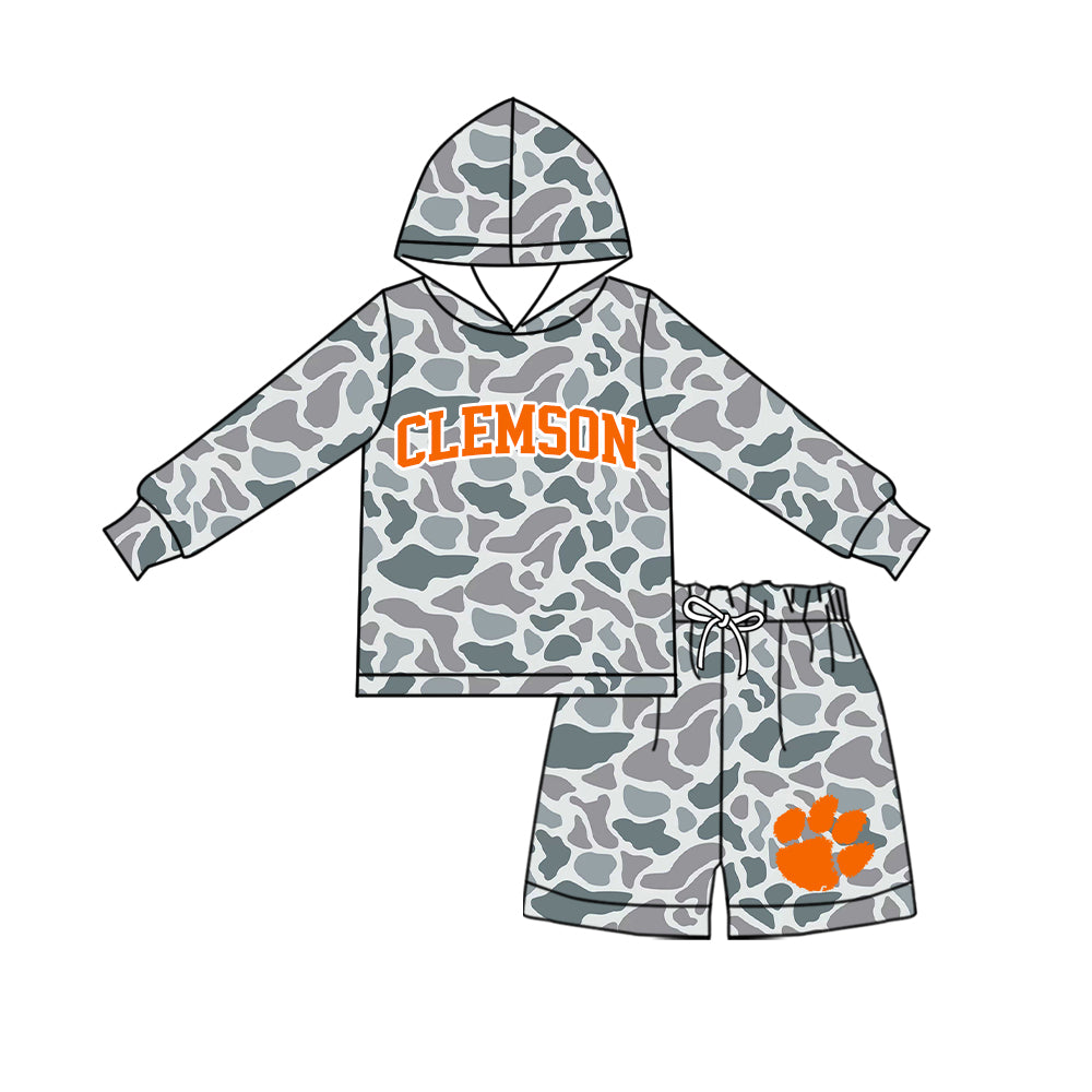 Toddle kids custom clemson team design long sleeve outfit