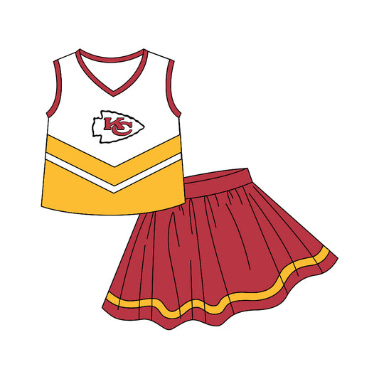 baby girls cheer skirt outfit ,moq 5sets