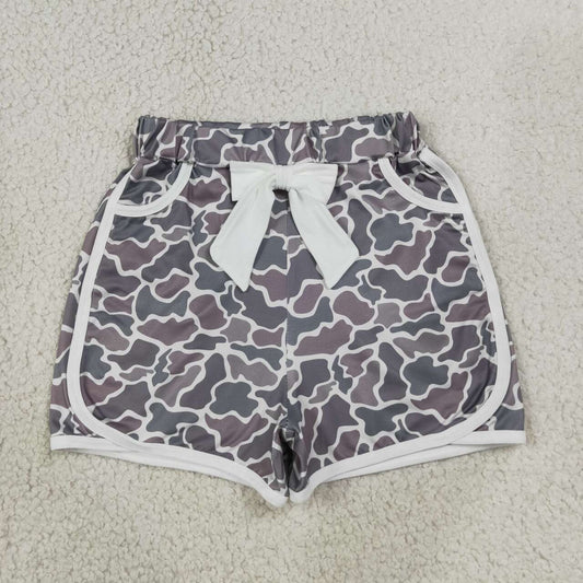 baby girl dark grey  camo summer shorts