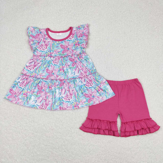 baby girls floral boutique clothing set