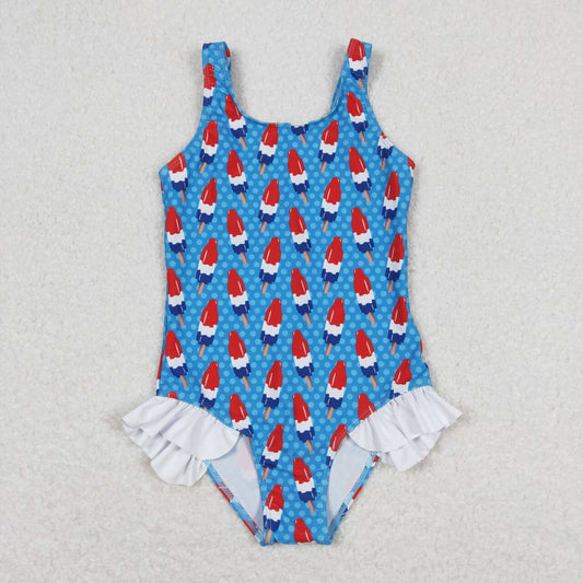 children girls one piece popsicle bathing suit