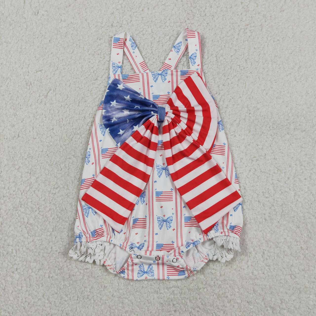 July 4th design baby girls romper