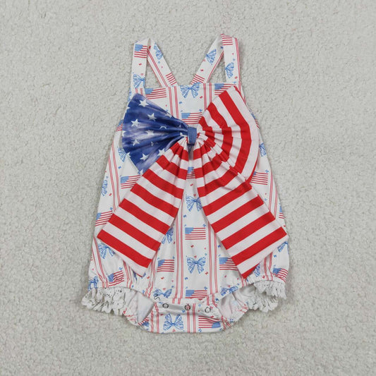 July 4th design baby girls romper