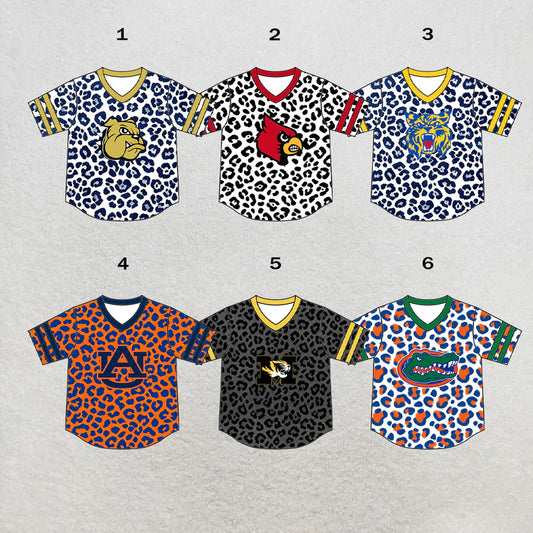 Team style short sleeve top wholesale kids clothes