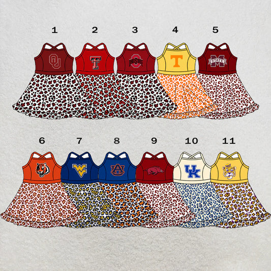 Toddle girls wholesale custom school team design yoga dress