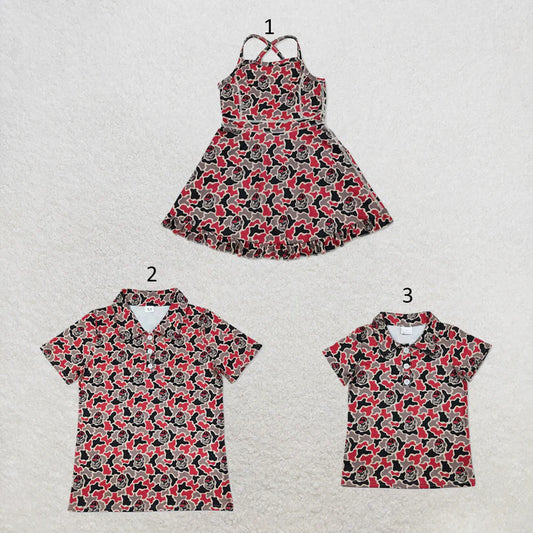 Bulldog Team camo design girls summer active yoga dress