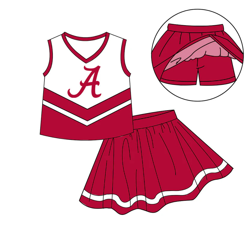 toddle girls cheer team skirt set