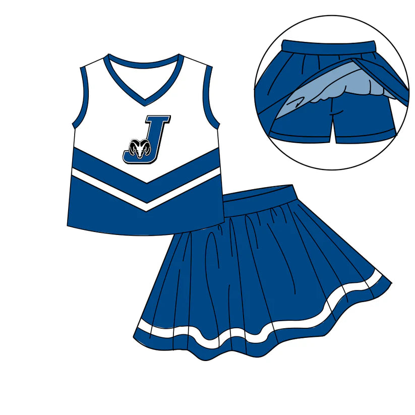 Baby girls custom team cheer outfit add shorts