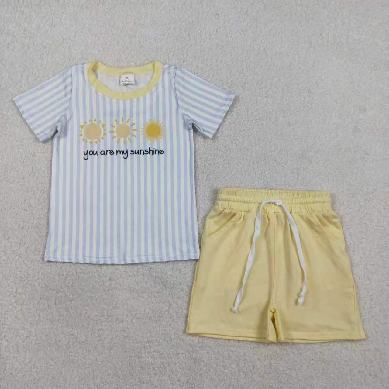 Sunshine top matching shorts girls summer outfit