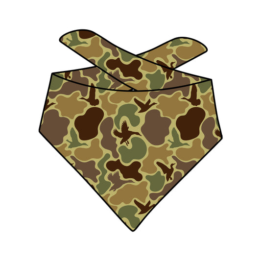 custom design cute puppy dog brown camo bandanas