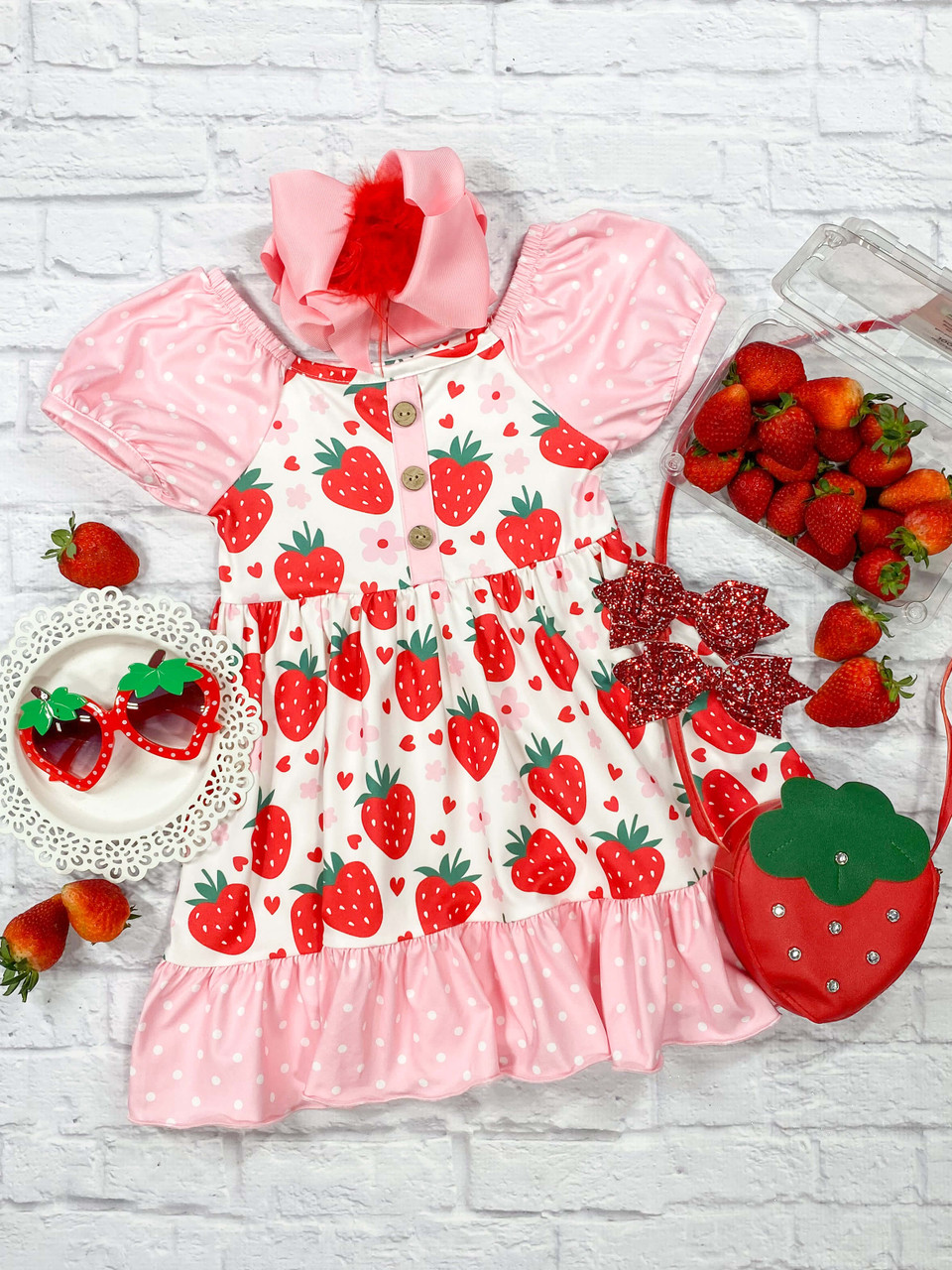 Baby girl strawbeery design summer dress
