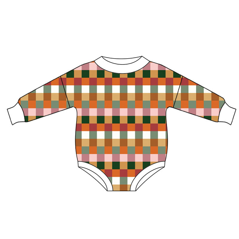 Fall season design toddle baby long sleeve romper