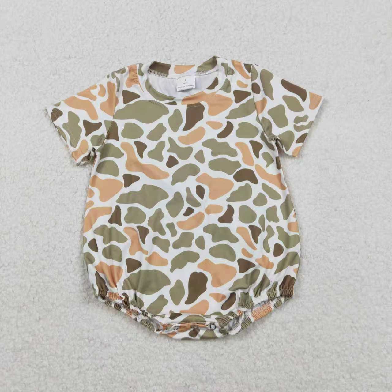 toddle boy short sleeve camo romper