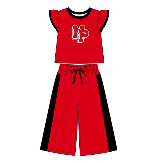 Toddle kids girls custom design flutter sleeve outfit