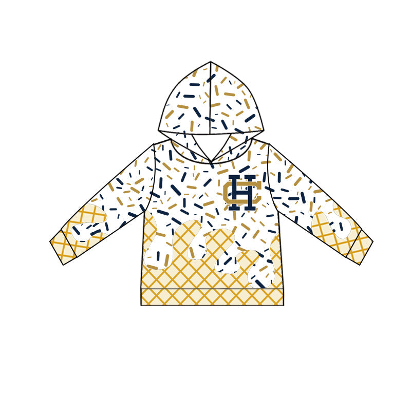 baby boy long sleeve custom team hoodie top