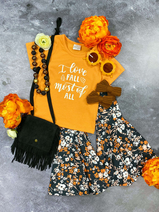 I lova fall most of all boutique clothing set