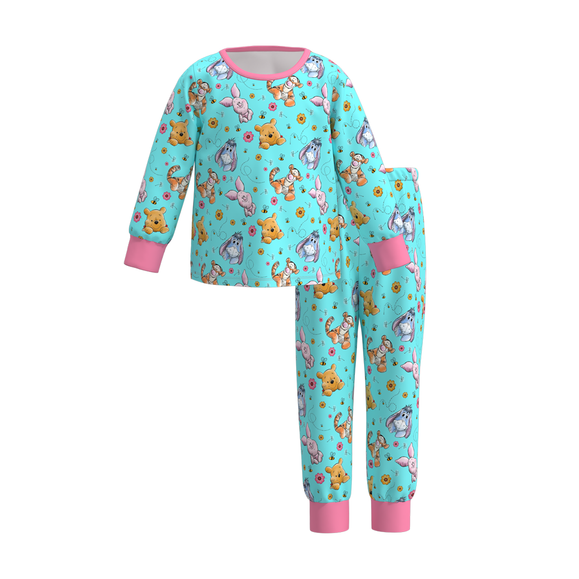 Wholesale Kids Baby Girls Cartoon Bear Clothes