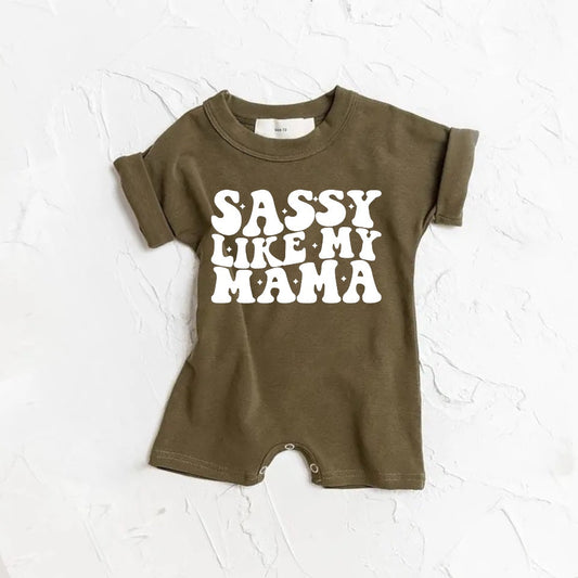 Sassy like my Mama kids short sleeve romper